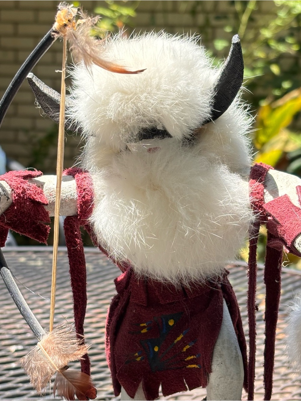 Vintage artisan made kachina doll "Buffalo warrior"